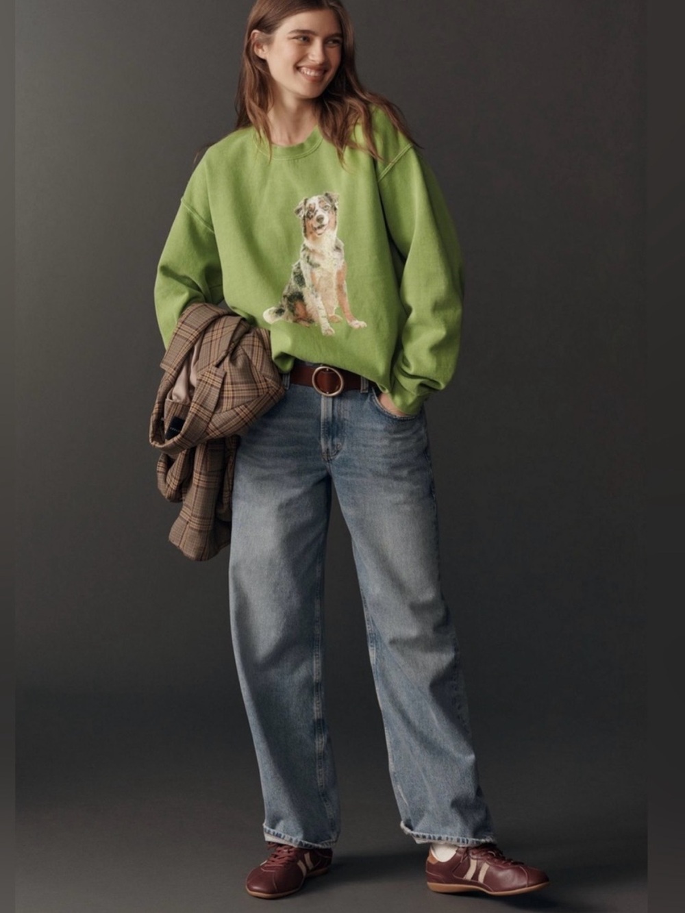 Anthropologie Australian Shepherd Pullover Sweatshirt XS
